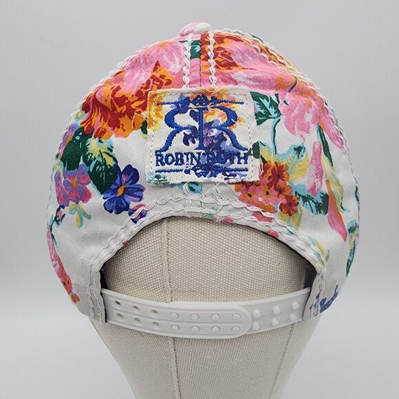 Robin Ruth Espana Quilted Hat Cap Allover Floral Embroidered Snapback Adjustable - Picture 4 of 10